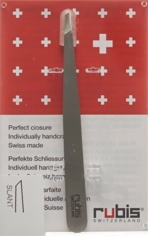 RUBIS Pinzette schräg Inox