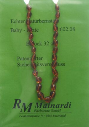 MAINARDI Natur Bernstein 32cm Barock Sicher-Versch