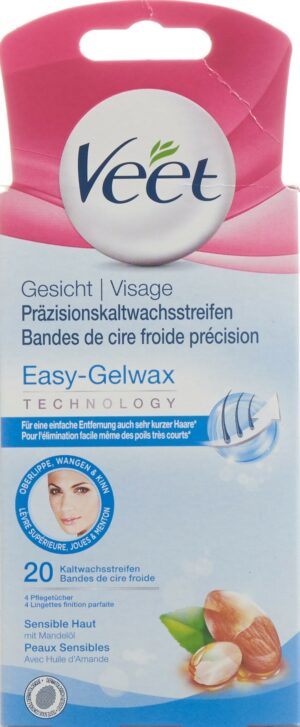 VEET Kaltwachsstreif Gesicht sens Haut 20 Stk