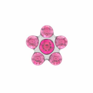 STUDEX 11016 Daisy Rosé-Fuchsia 5mm weiss 1 Paar