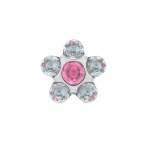 STUDEX 11020 Daisy Kristall-Rosé 5mm weiss 1 Paar