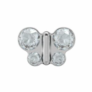 STUDEX 11124 Schmetterling Krist 5mm weiss 1 Paar