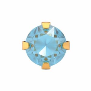 STUDEX 11076 Tiffany Aquamarin 5mm vergold 1 Paar