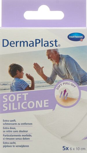 DERMAPLAST Soft Silicone 6x10cm 5 Stk
