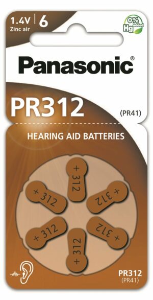 PANASONIC Hörgerät Batterien 312 6 Stk