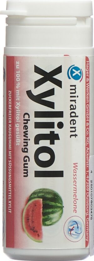 MIRADENT Xylitol Kaugummi Wassermelone Ds 30 Stk