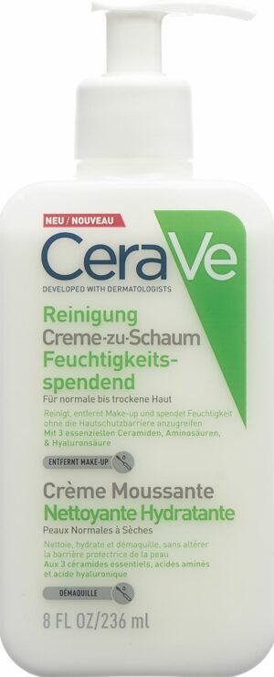 CERAVE Creme-zu-Schaum Reinigung Hydratant 236 ml