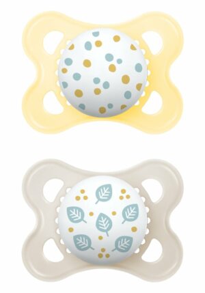MAM Original Nuggi 0-6m yellow/grey 2 Stk