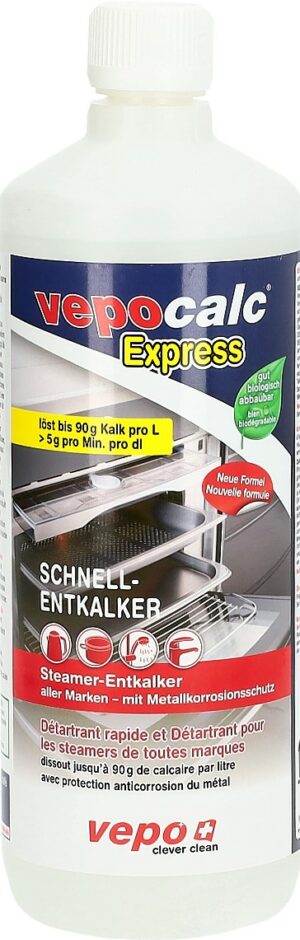 VEPOCALC Express Schnell Steamer Entkalker 1000 ml