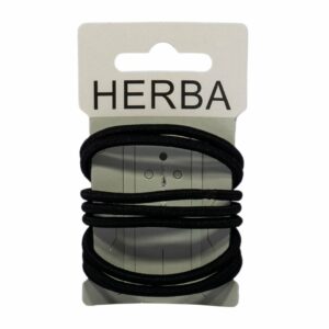 HERBA Haarbinder 5cm schwarz 8 Stk